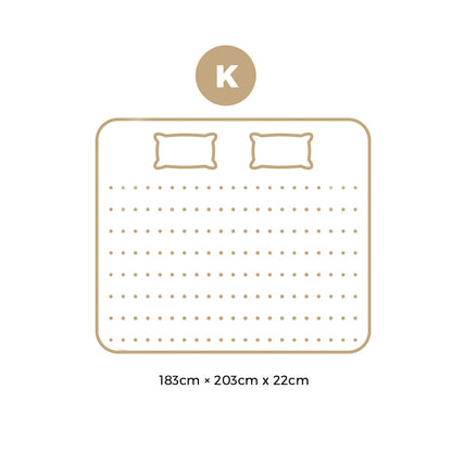 H&L 7-Layer King Mattress with Firm Foam and 7-Zone Structure