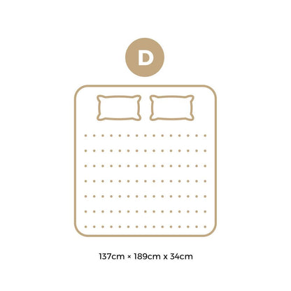 H&L Presents Mattress Cool Gel Bed Medium Firm Mattress Pocket Spring 34cm Thickness