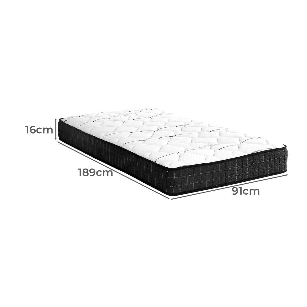 H&L 16cm Single Mattress Bonnell Spring Medium Firm