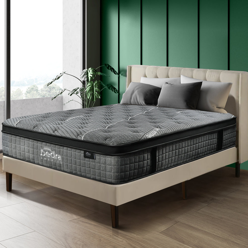 H&L 34cm 7 zone King Mattress Breathable Spring Mattress Euro Top Latex Foam