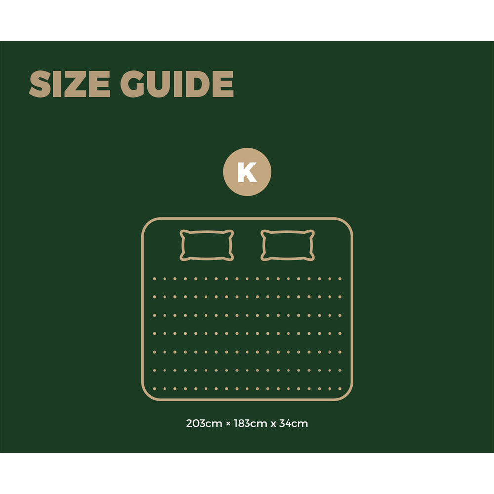 H&L 34cm 7 zone King Mattress Breathable Spring Mattress Euro Top Latex Foam