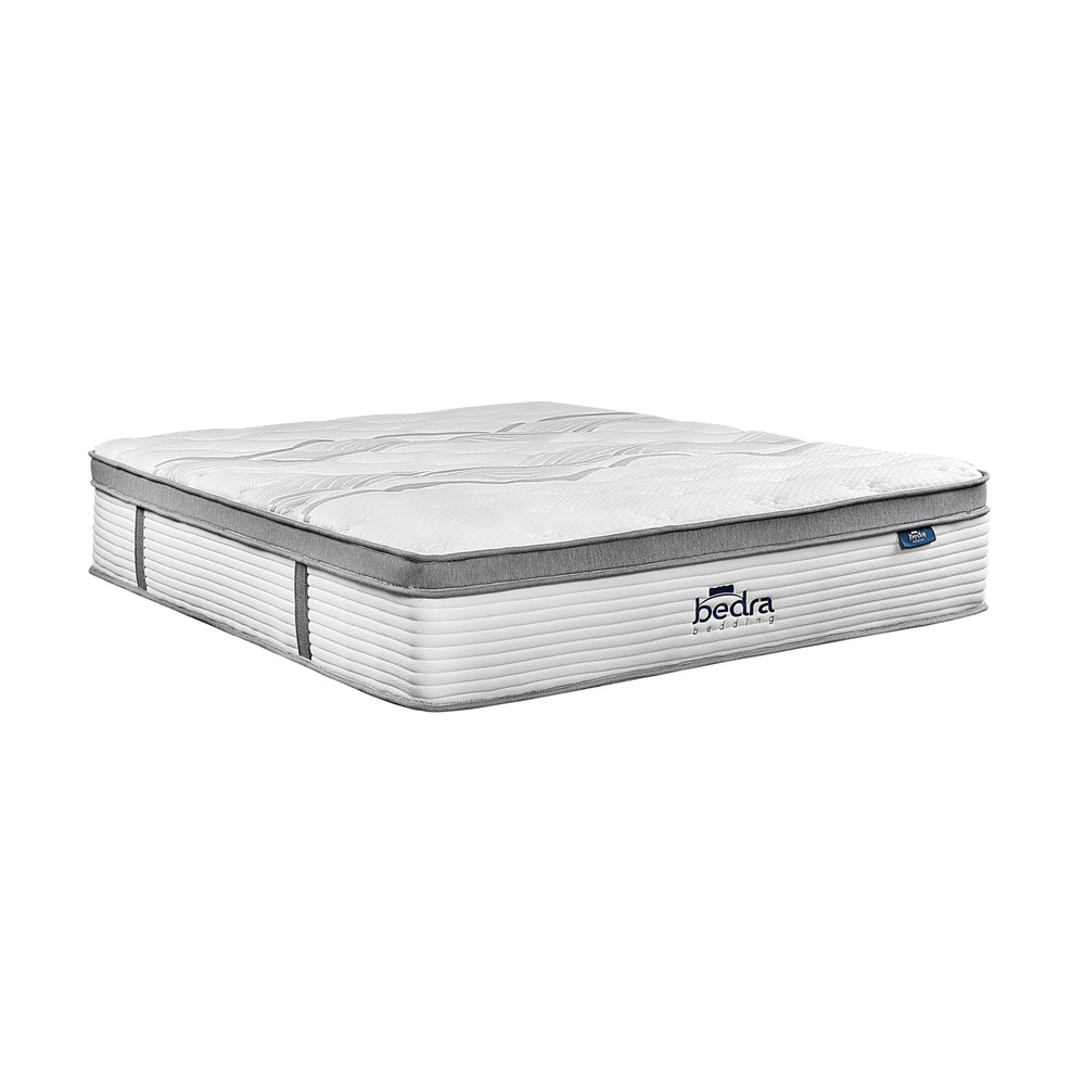 Queen 34cm 7 Zone Mattress Euro Top Bed Mattress Pocket Spring Medium Firm