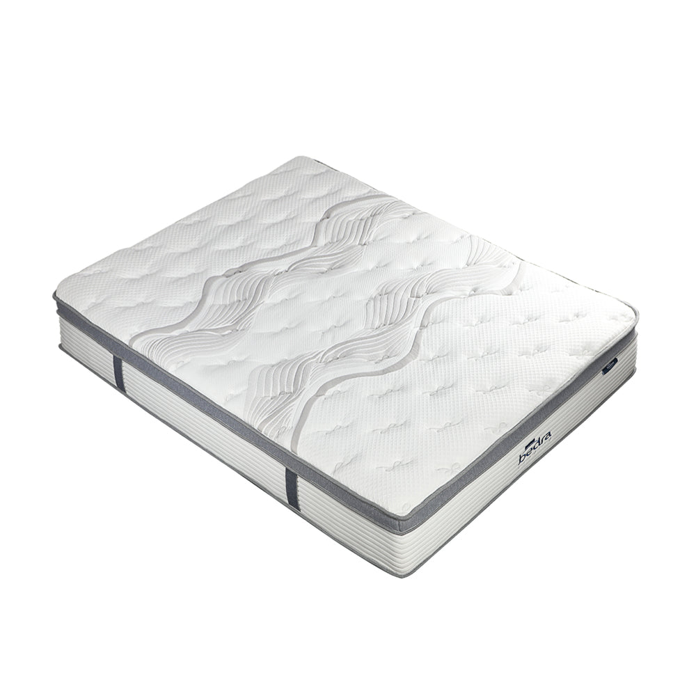 Queen 34cm 7 Zone Mattress Euro Top Bed Mattress Pocket Spring Medium Firm