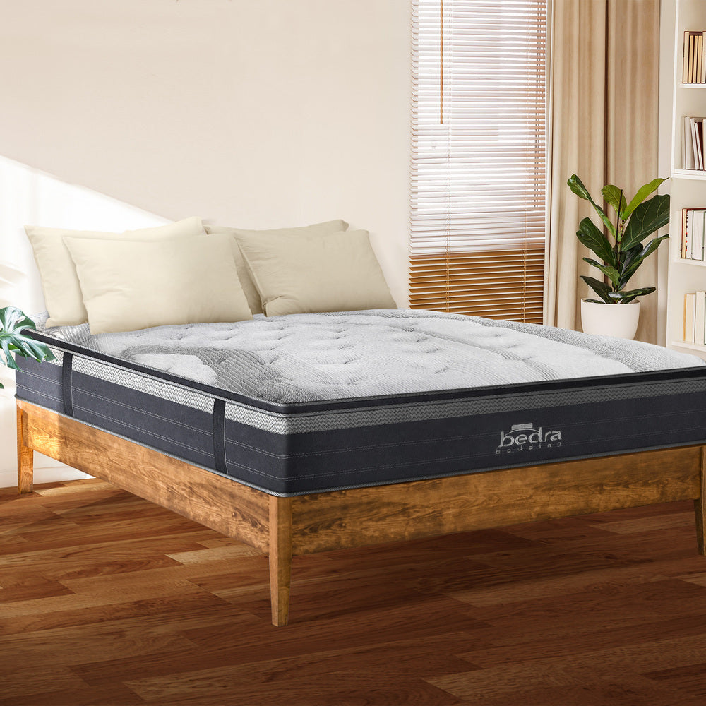 H&L 36cm King Mattress Breathable Euro Top Natural Latex Foam 7 zone