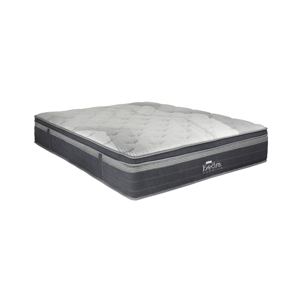 H&L 36cm King Mattress Breathable Euro Top Natural Latex Foam 7 zone