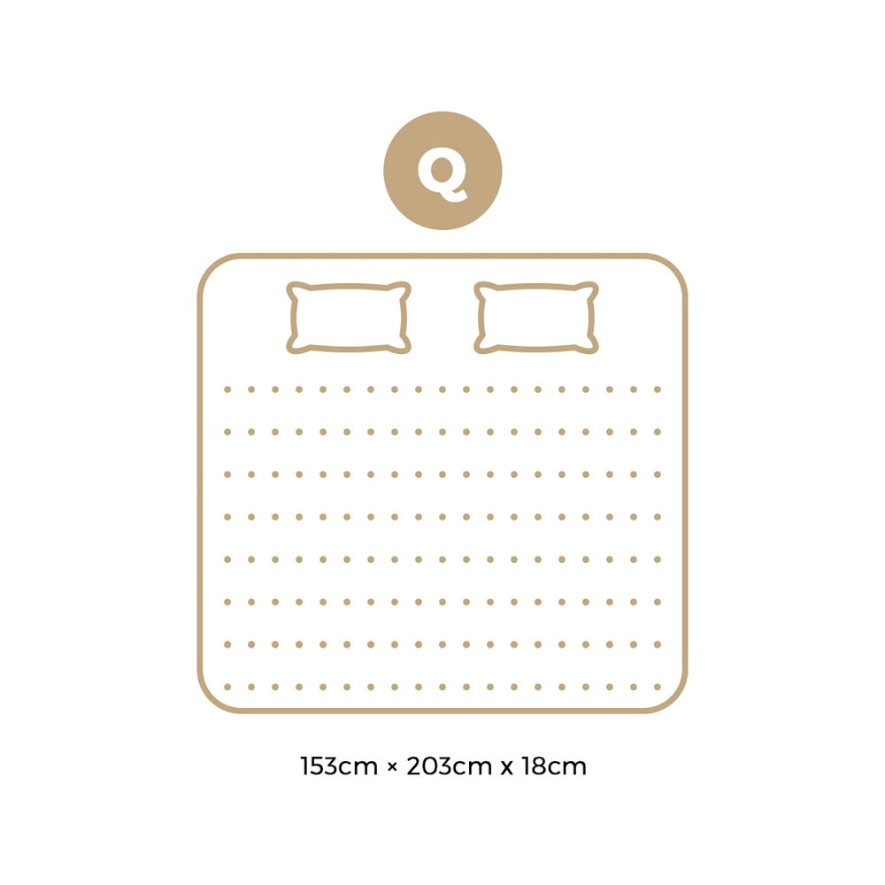 H&L Queen Mattress Breathable Luxury Bed Bonnell Spring Foam Medium 18cm