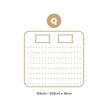 H&L Queen Mattress Breathable Luxury Bed Bonnell Spring Foam Medium 18cm