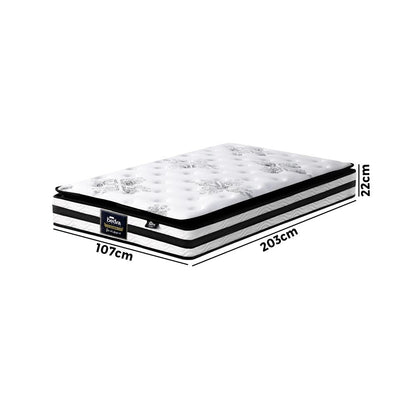 Simple Deals King Single Mattress Breathable Luxury Bed Bonnell Spring Foam Medium 22cm