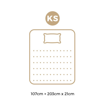 H&L 21cm King Single Mattress 7 layer Breathable Luxury Bed Cool Foam Medium Firm