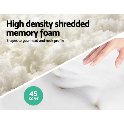 Memory Foam Pillow 19Cm Thick Twin Pack