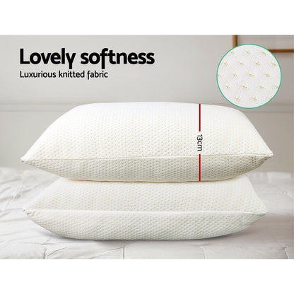 Memory Foam Pillow 13Cm Thick Twin Pack