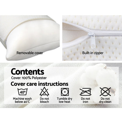 Memory Foam Pillow 13Cm Thick Twin Pack