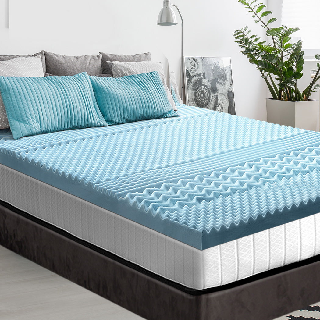 Memory Foam Mattress Topper 7-Zone 8Cm King Single
