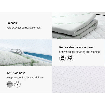 Memory Foam Mattress Topper Cool Gel 5Cm Double