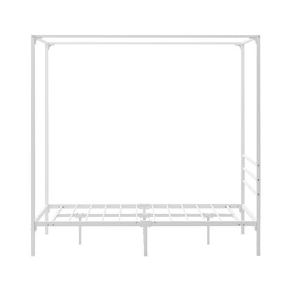Metal Canopy Bed Frame Double/Queen/Single Size White