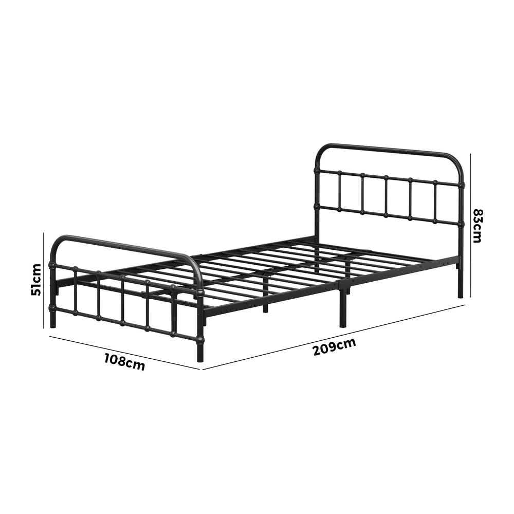 Metal Bed Frame Double Size Bed Base Platform