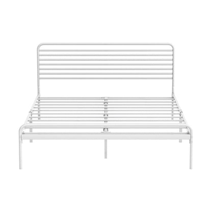 Metal Bed Frame Size Platform White