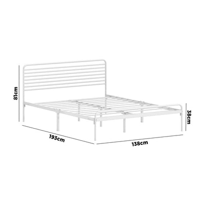 Metal Bed Frame Size Platform White