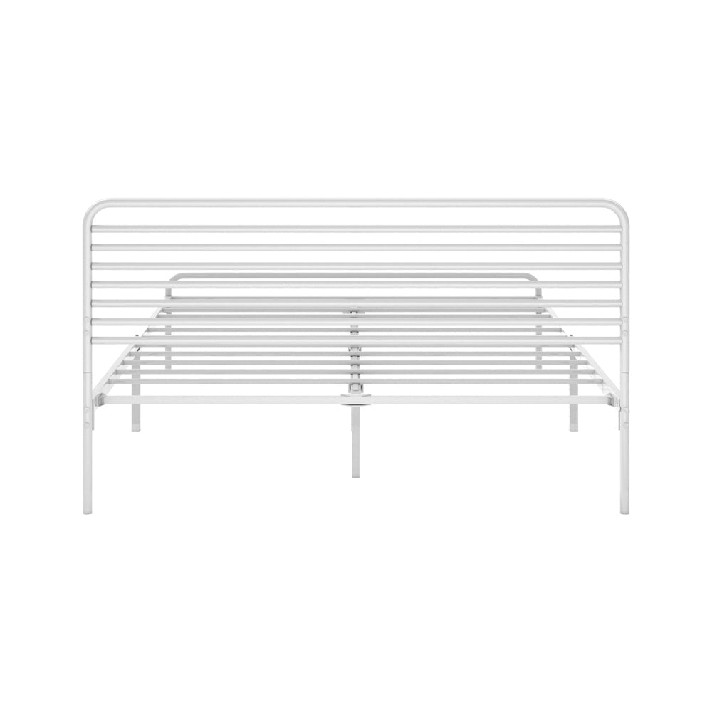 Metal Bed Frame Size Platform White