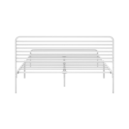 Metal Bed Frame Size Platform White