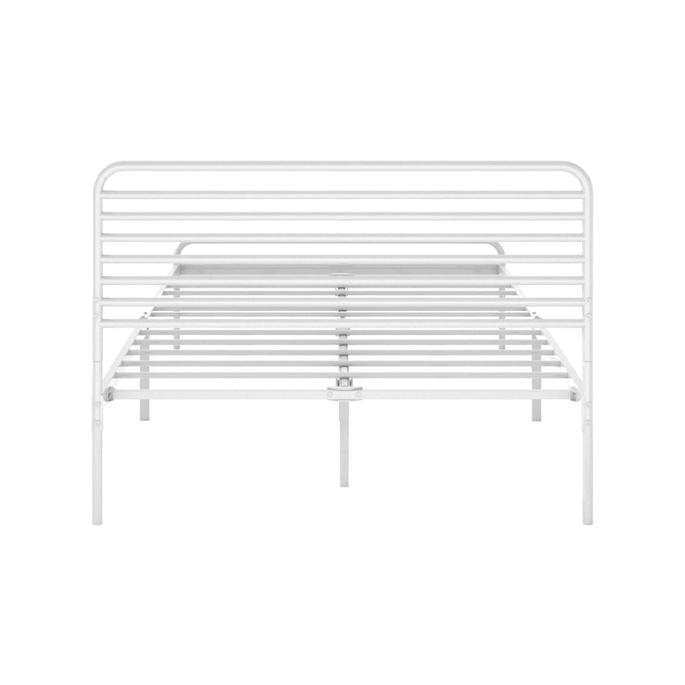 Metal Bed Frame Size Platform White