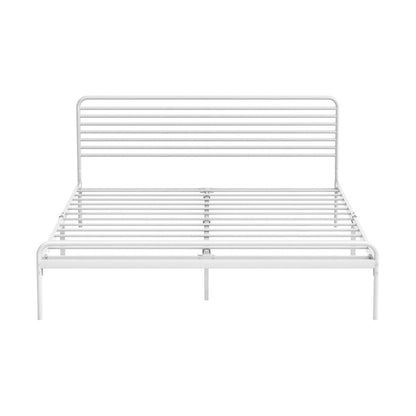 Metal Bed Frame Size Platform White
