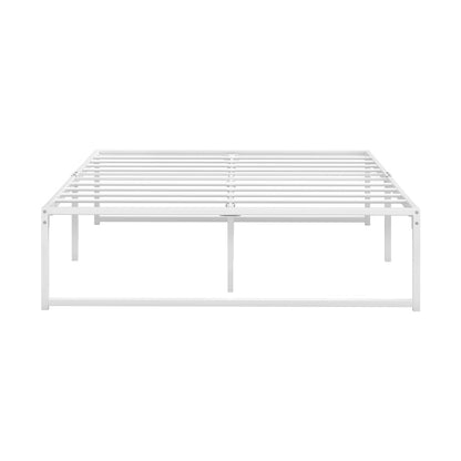 Metal Bed Frame Double/Queen Size Bed Base White