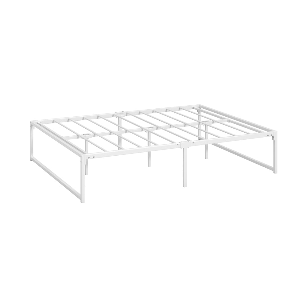 Metal Bed Frame Double/Queen Size Bed Base White