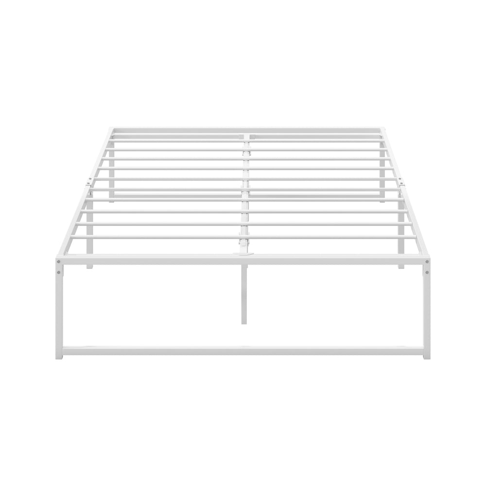Metal Bed Frame Double/Queen Size Bed Base White