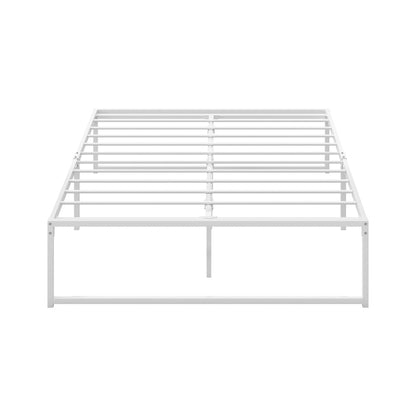 Metal Bed Frame Double/Queen Size Bed Base White