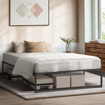 Metal Bed Frame King Size Beds Base Platform Black