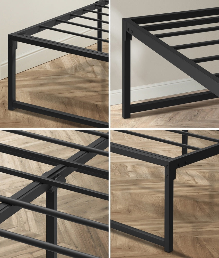 Metal Bed Frame King Size Beds Base Platform Black