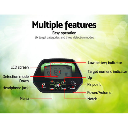 220Mm Deep Waterproof Pinpointer Metal Detector With Shovel