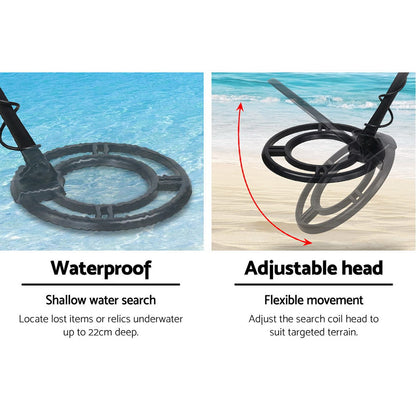 220Mm Deep Waterproof Treasure Hunter Metal Detector With Shovel