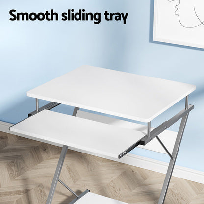 Computer Desk Keyboard Tray Shelf White 60Cm