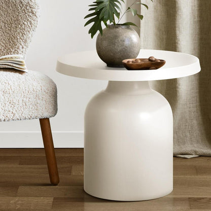 Coffee Table Round End Table Side Table White