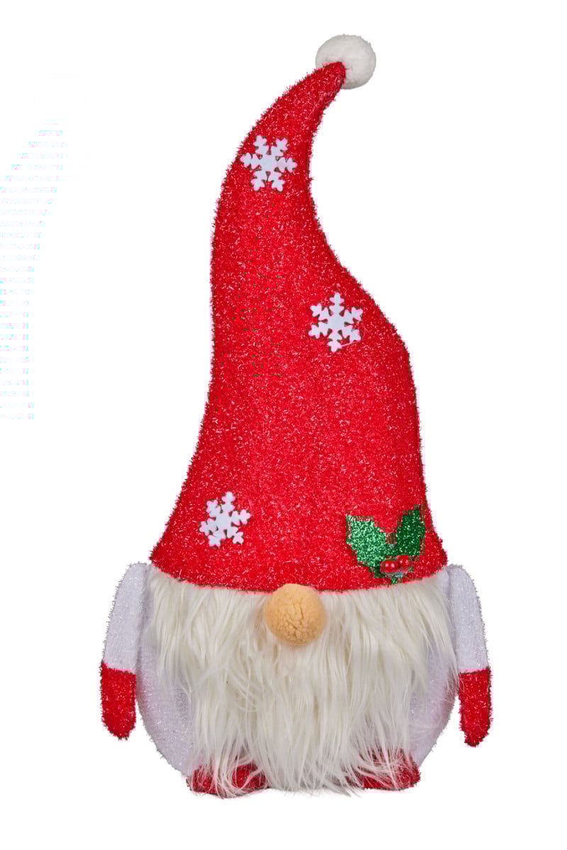 Christmas Gnome Display with Lights - 51cm