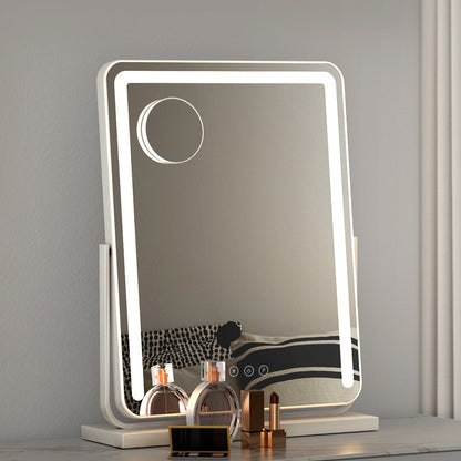 Makeup Mirror 40x50cm Hollywood Vanity with LED Light Strip Rotation