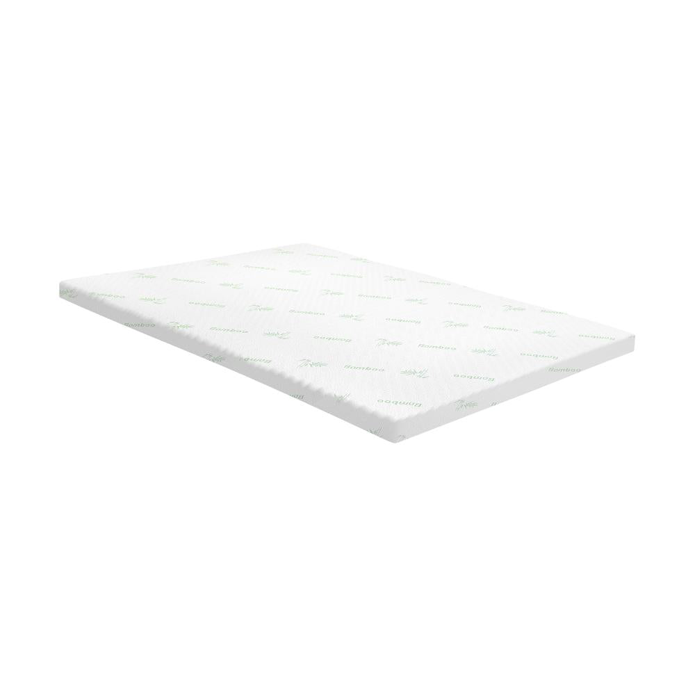 Simple Deals Memory Foam Mattress Topper Cool Gel Bed Bamboo Cover 7-Zone 8CM King
