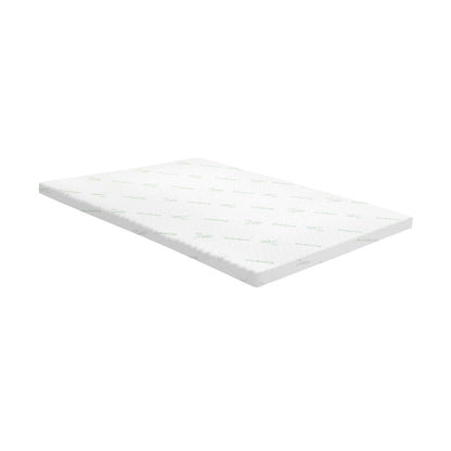 Simple Deals Memory Foam Mattress Topper Cool Gel Bed Bamboo Cover 7-Zone 8CM Queen