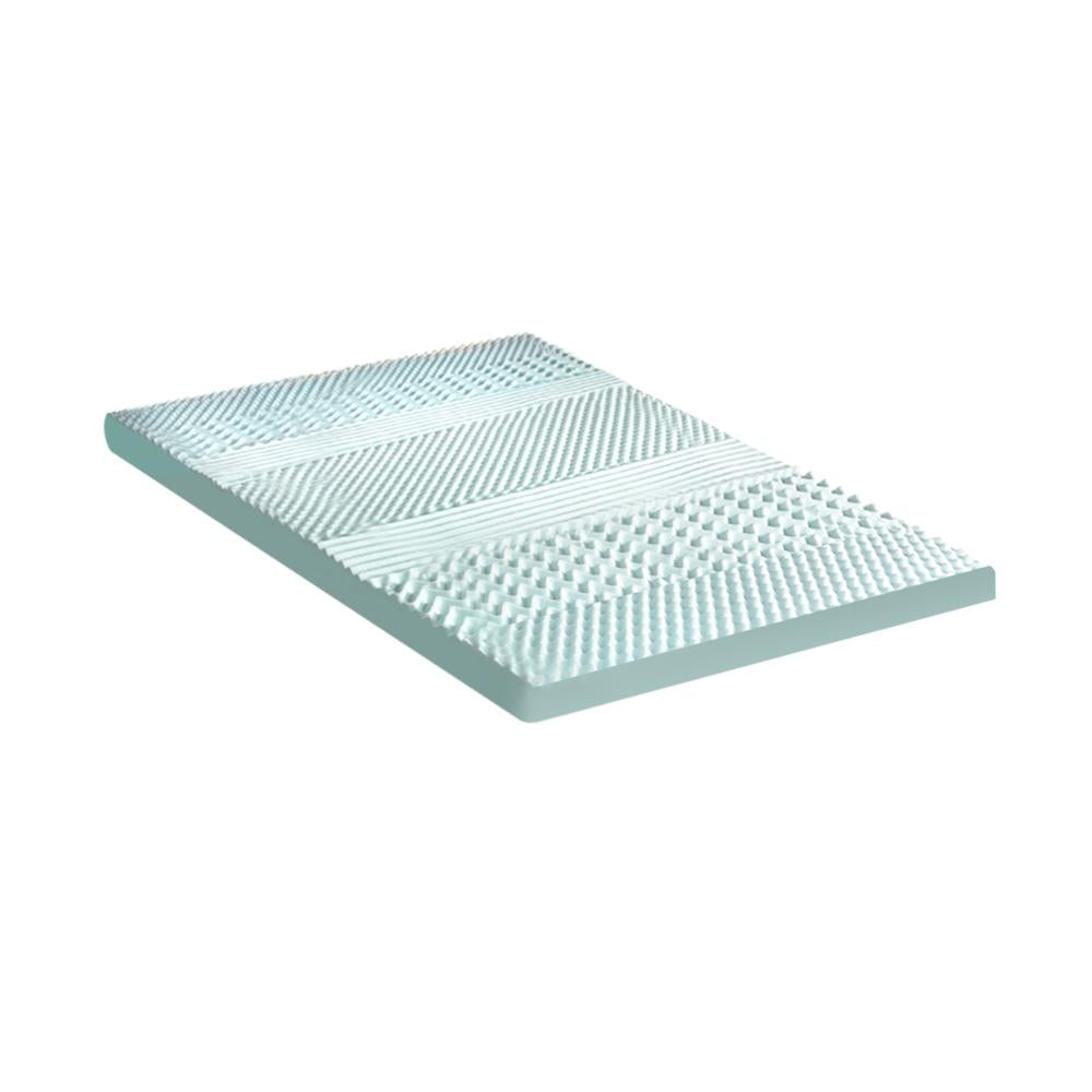Simple Deals Memory Foam Mattress Topper Cool Gel Bed Bamboo Cover 7-Zone 8CM Queen