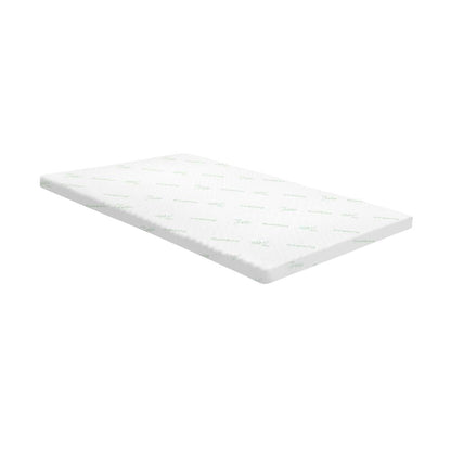 Simple Deals Memory Foam Mattress Topper Cool Gel Bed Bamboo Cover 7-Zone 8CM Single
