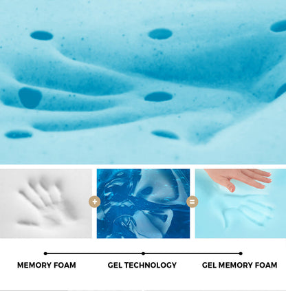 Memory Foam Mattress Topper Reversible Cool Gel 10cm
