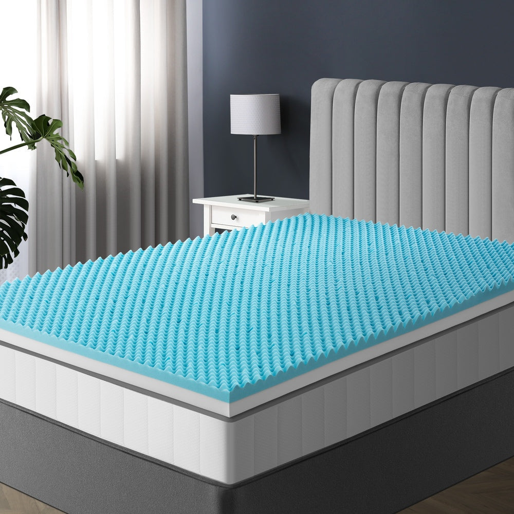 Memory Foam Mattress Topper Reversible Cool Gel 10cm