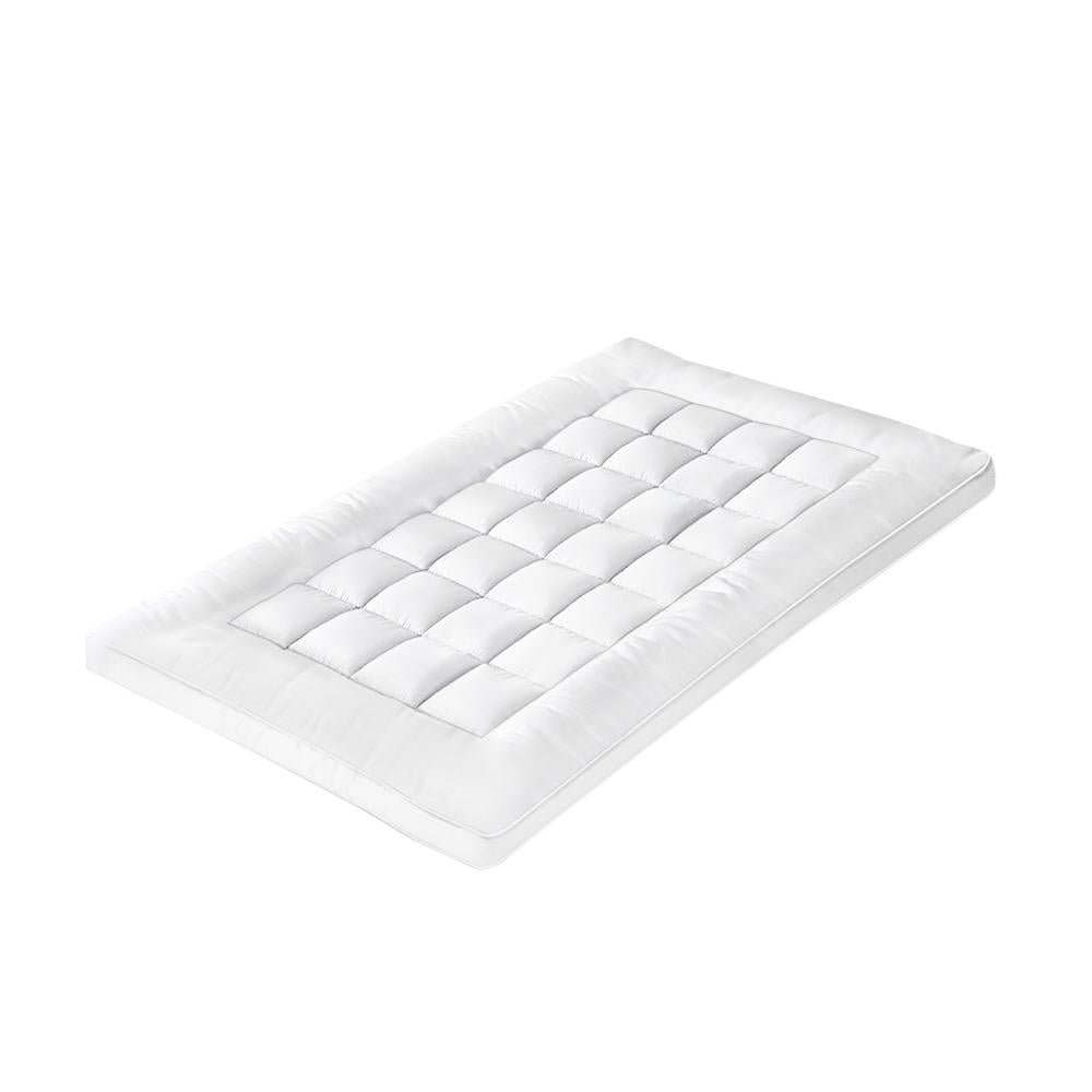 Simple Deals Mattress Topper Microfibre Pillowtop Protector Underlay Pad Single
