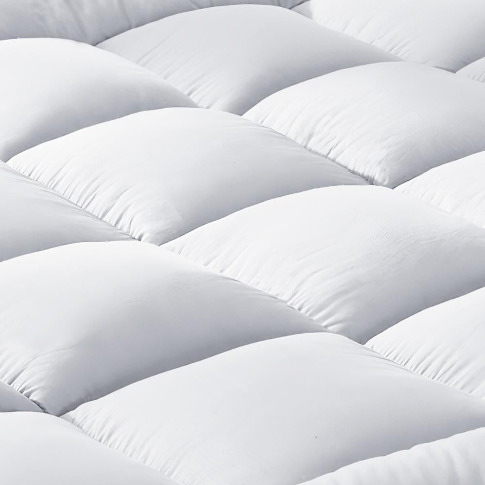 Simple Deals Mattress Topper Microfibre Pillowtop Protector Underlay Pad Single