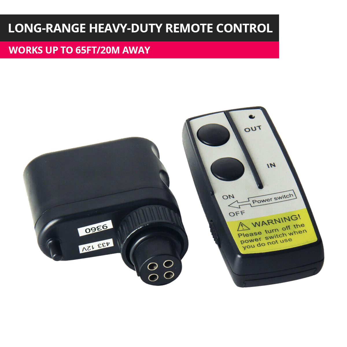 Long range model wireless control system for winch
