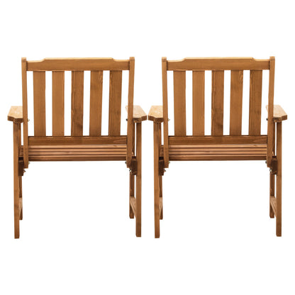Outdoor Armchair Furniture Sun Lounge Wood Chair Garden Sofa Foot Stool