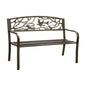 Garden Bench 3 Seater Bird Pattern Bronze