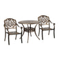 Outdoor Dining Chairs 3 Piece Bistro Set Cast Aluminium Patio Furniture